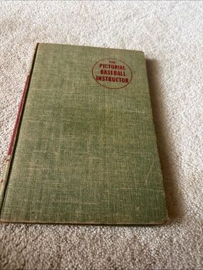 Classic Green Hardcover Home Accent Book - The Pictorial Baseball Instructor